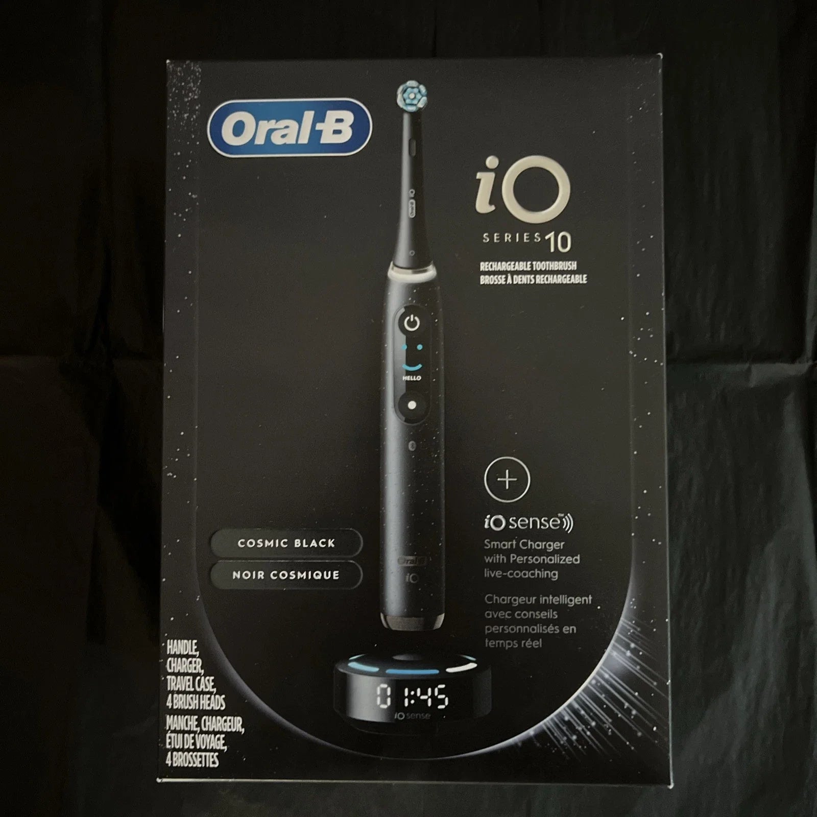 Oral-B iO Series 10 Rechargeable Electric Toothbrush - Cosmic Black