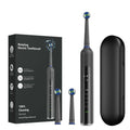 Round Head Rotating Sonic Electric Toothbrush with 3 Brush Heads and Travel Box